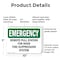 Signmission Remote Pull Station For Hood Fire Suppression Emergency Sign, Plastic, 10in W x 7in L, 2PK OS-2PACK-EM-P-710-L-10417 - alternate 2